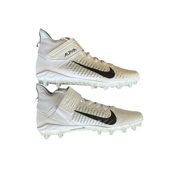 Nike Alpha Menace Pro 2  Mid Cleats AQ3209-100  White Size 12.5 - Picture 5 of 11